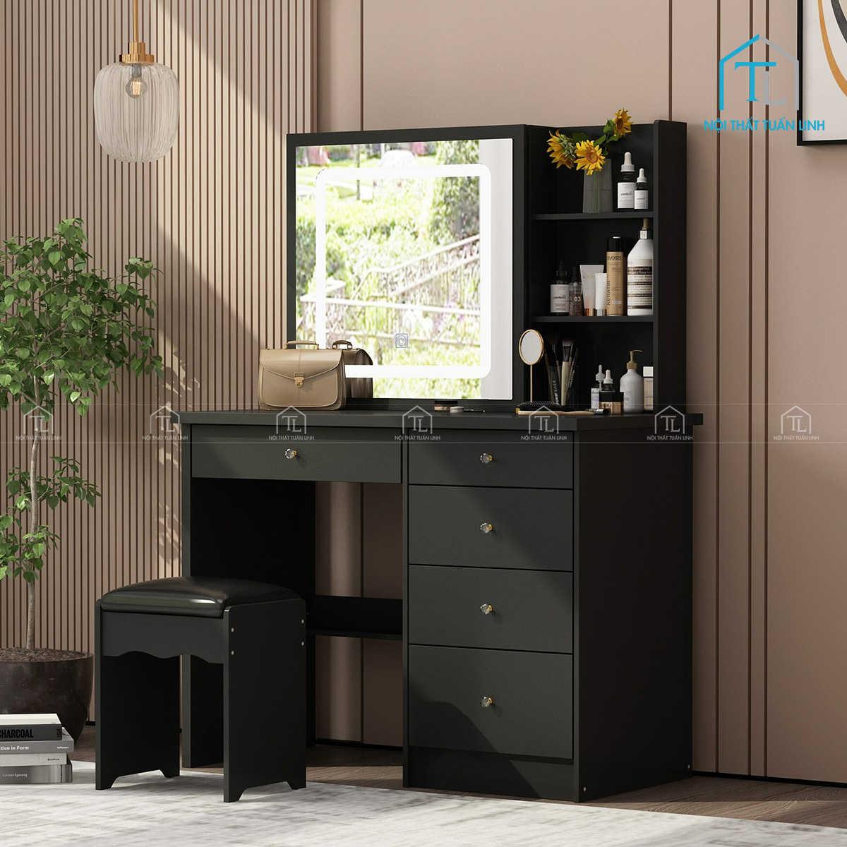 Hệ 5 ngăn kéo lưu trữ mỹ phẩm tiện dụng