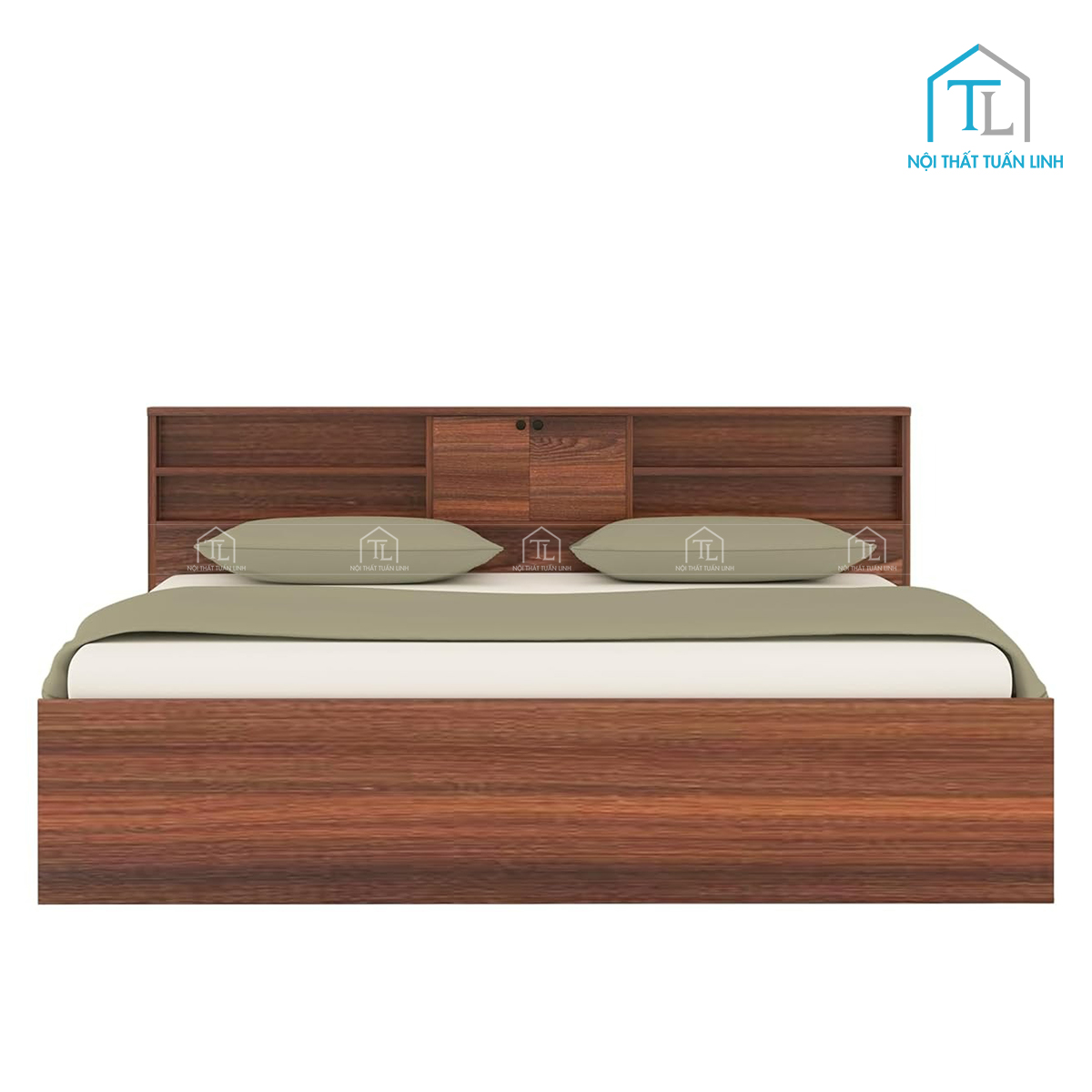 Thiết kế đầu giường liền khối chắc chắn
