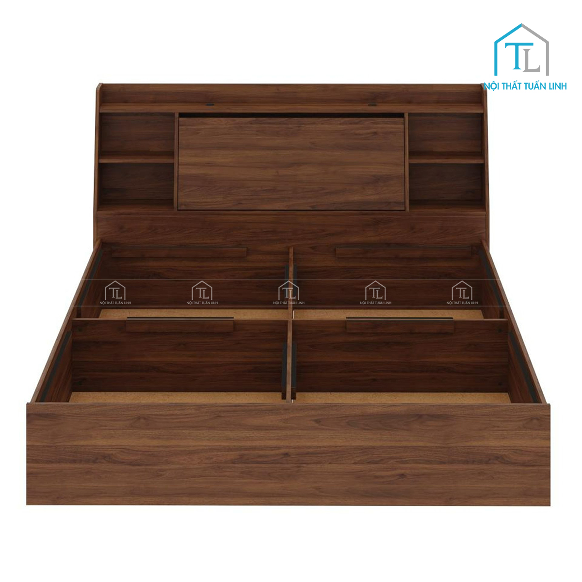 Hệ ngăn chứa tiện lợi bên dưới giường