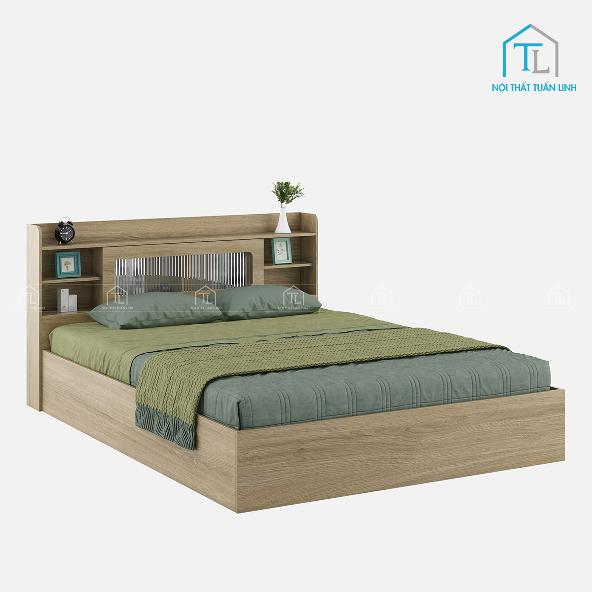 Thiết kế giường gỗ công nghiệp chắc chắn