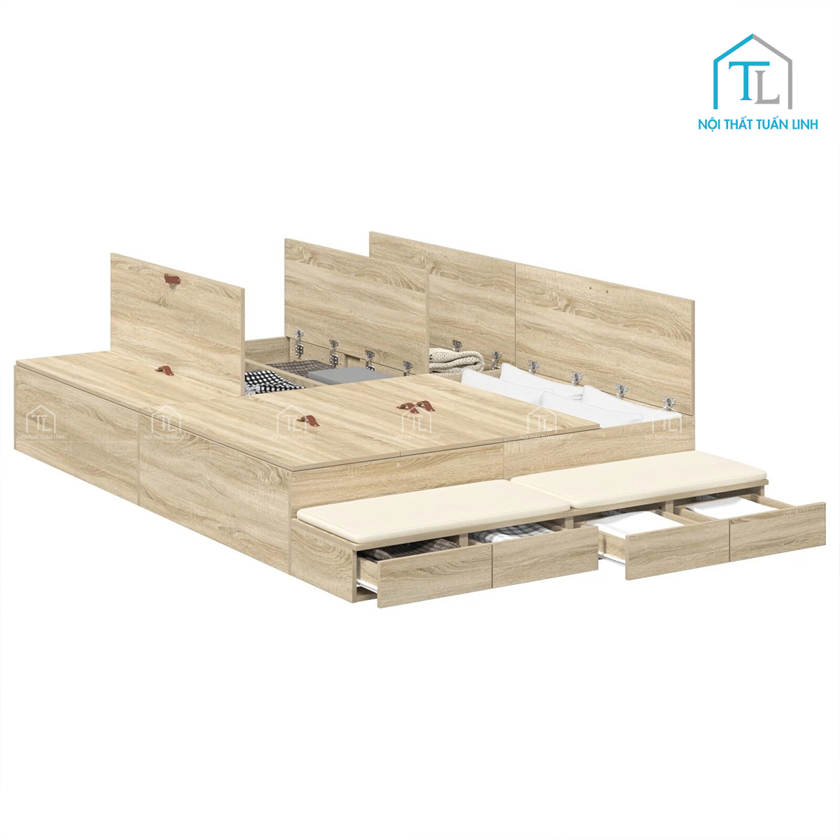 Hộc chứa và ngăn kéo chứa đồ tiện lợi