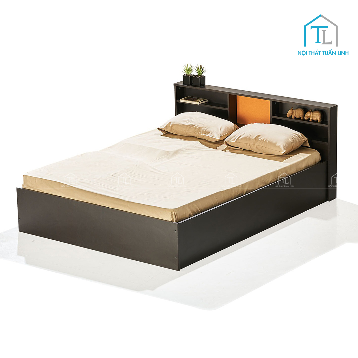 Mẫu giường ngủ gỗ công nghiệp hiện đại