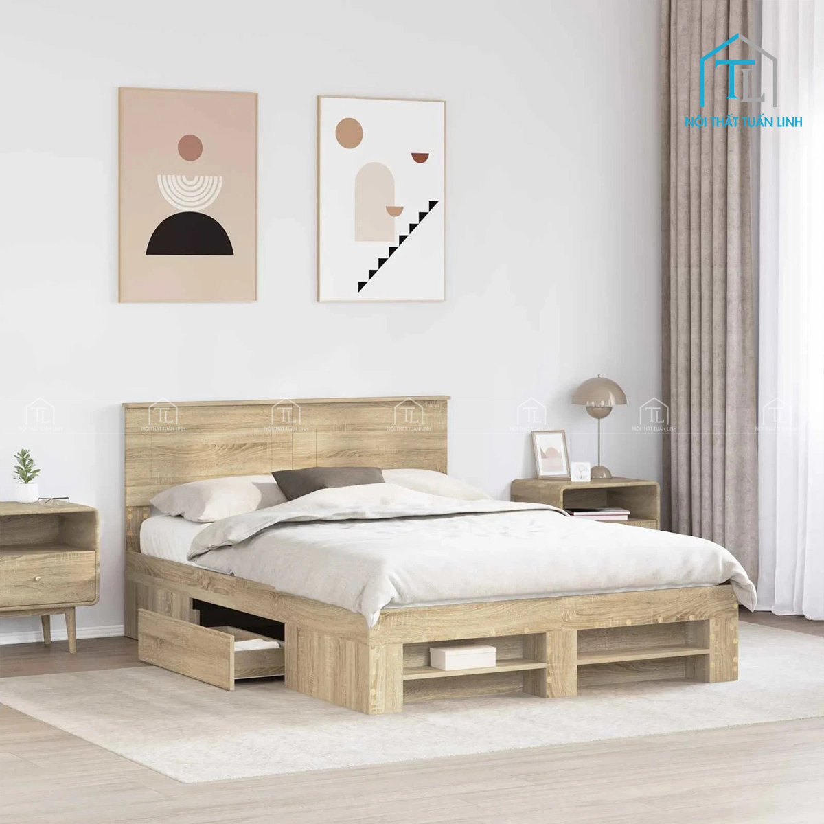 Giường phù hợp phòng ngủ căn hộ và nhà phố