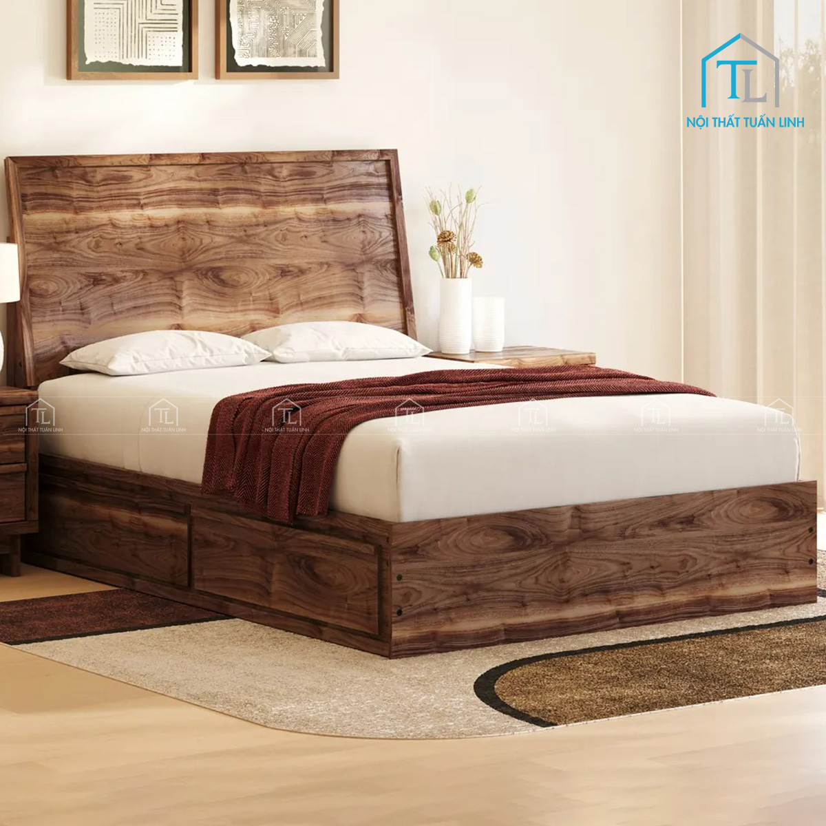 Tổng thể giường ngủ phong cách hiện đại