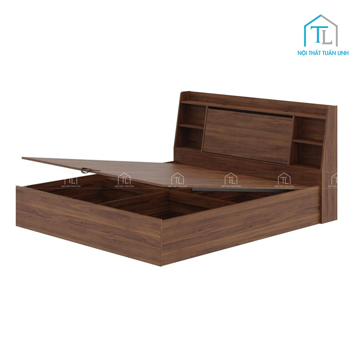 Tích hợp hộc lưu trữ đầu giường và dưới giường, nâng cao công năng