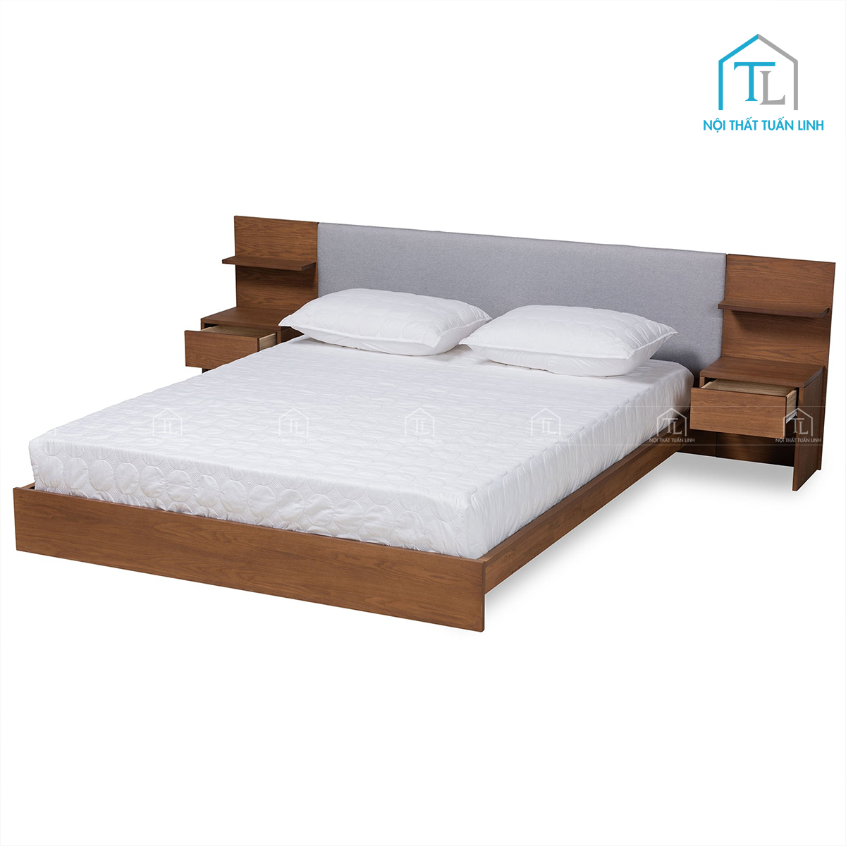 Thiết kế đầu giường bọc nệm tạo điểm nhấn thẩm mỹ