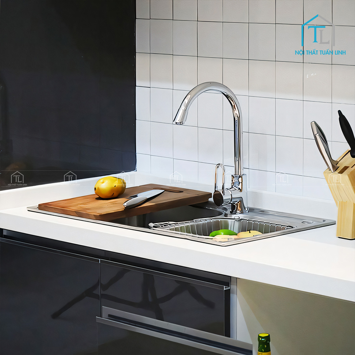 Khoang chậu rửa xử lý chống ẩm