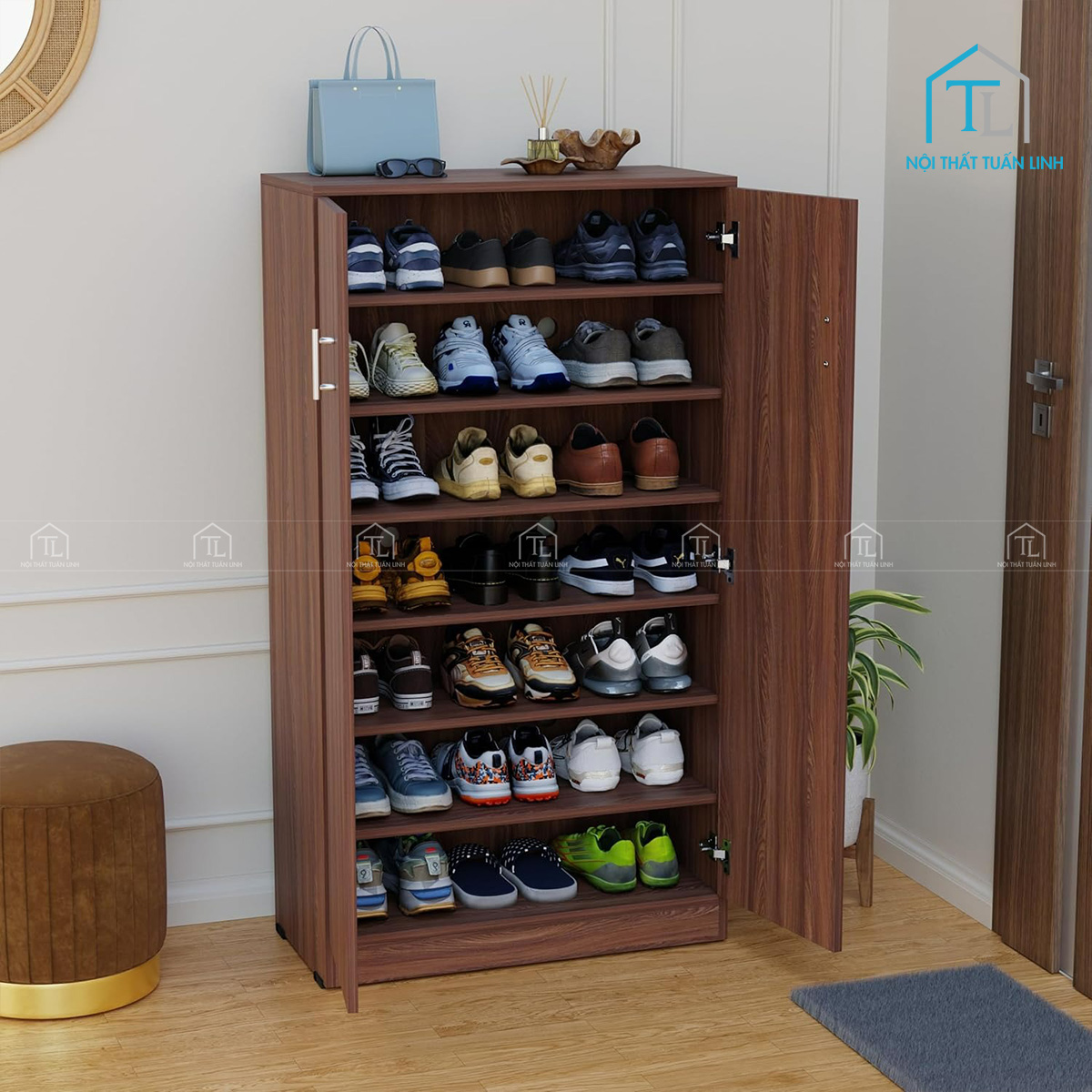 Kết cấu 7 tầng ngăn chứa rộng rãi