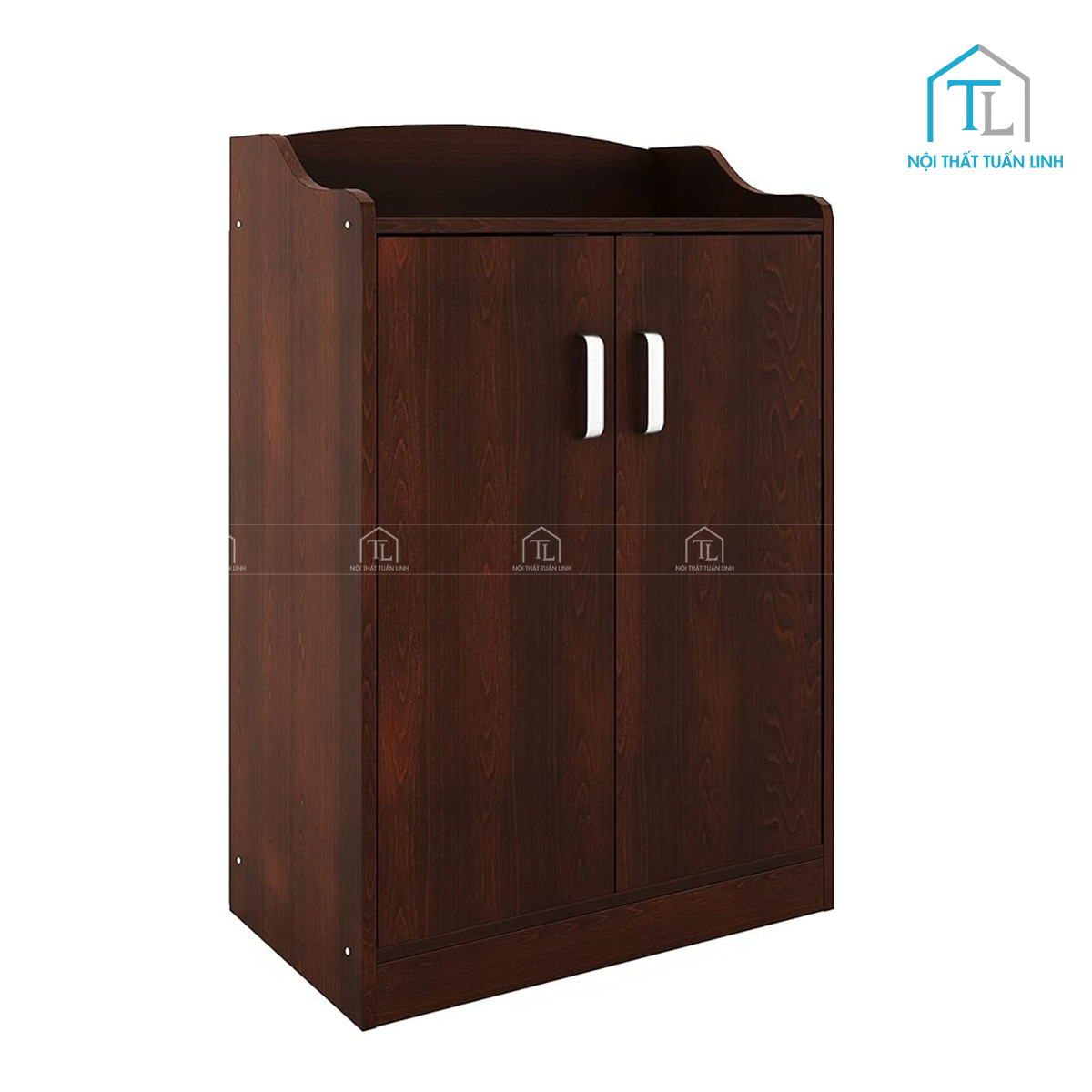 Góc nghiêng thể hiện kiểu dáng đứng gọn gàng của tủ