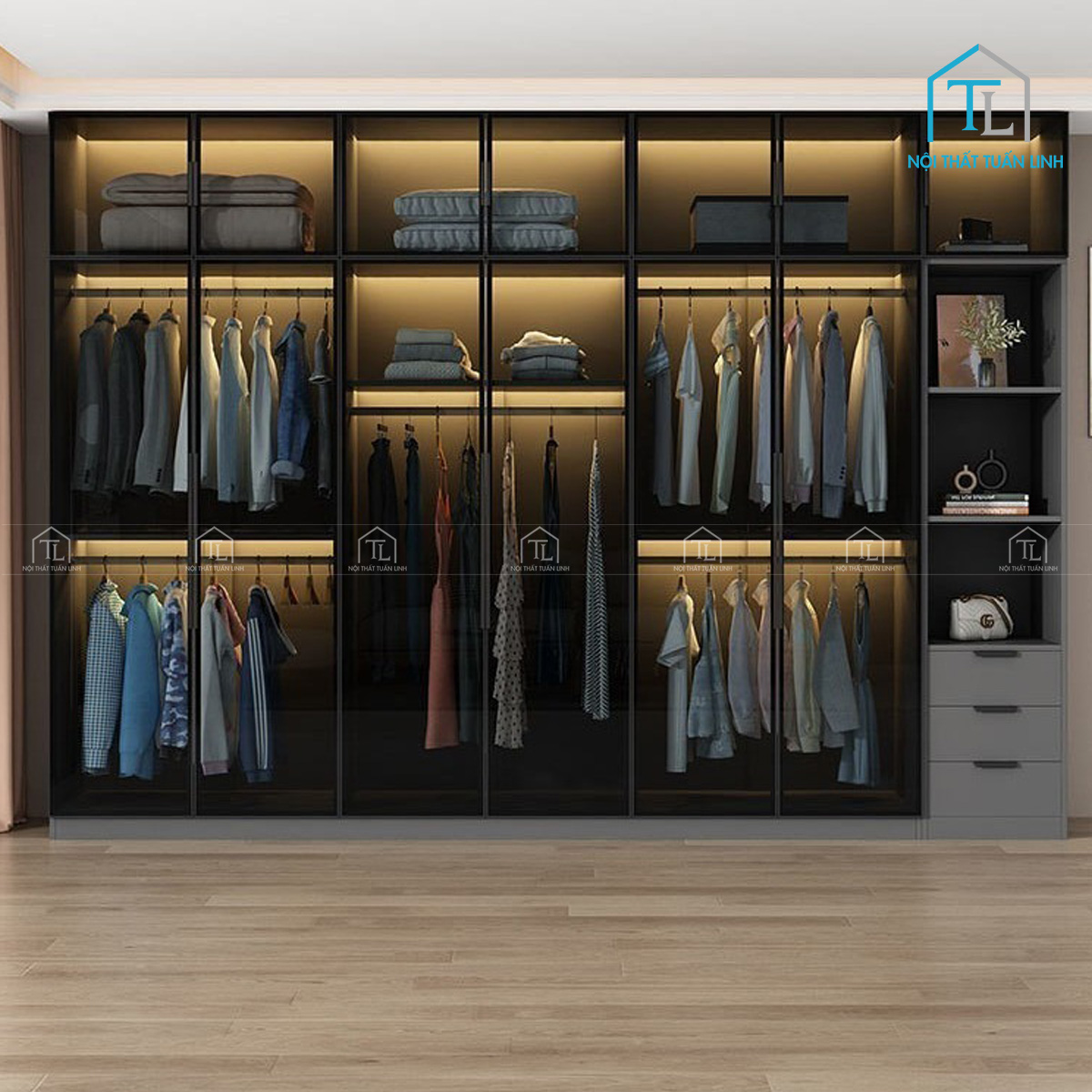 Không gian lưu trữ rộng rãi với nhiều ngăn chức năng