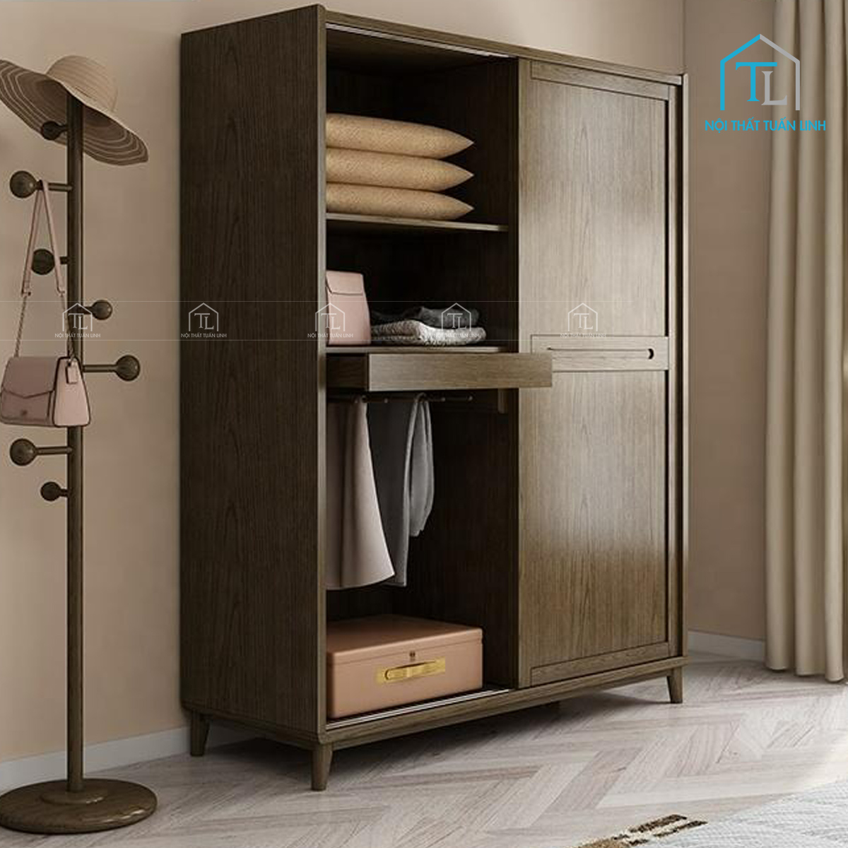 Cánh trượt êm ái, dễ dàng đóng mở trong quá trình sử dụng