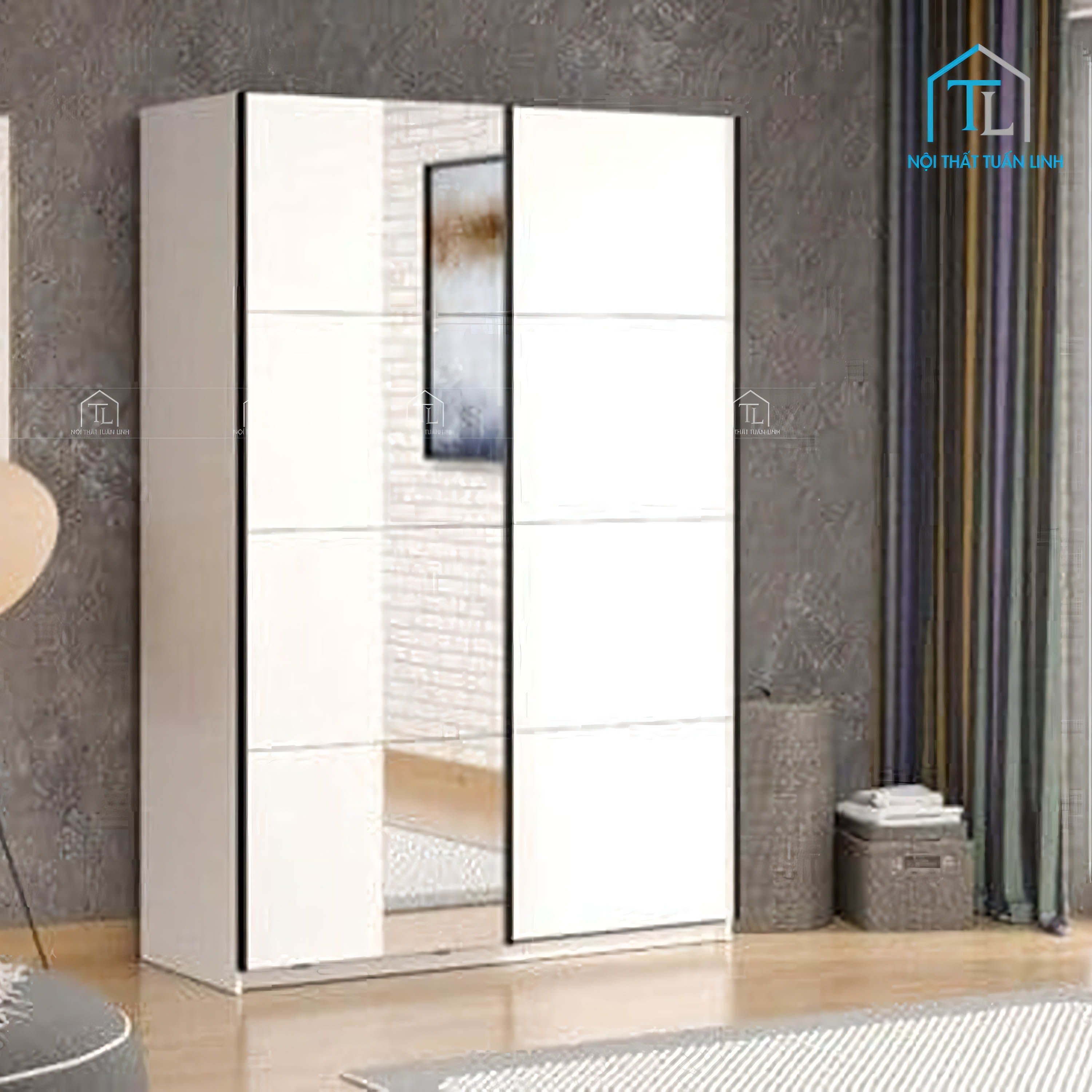 Cửa trượt êm ái, tiết kiệm diện tích phòng ngủ