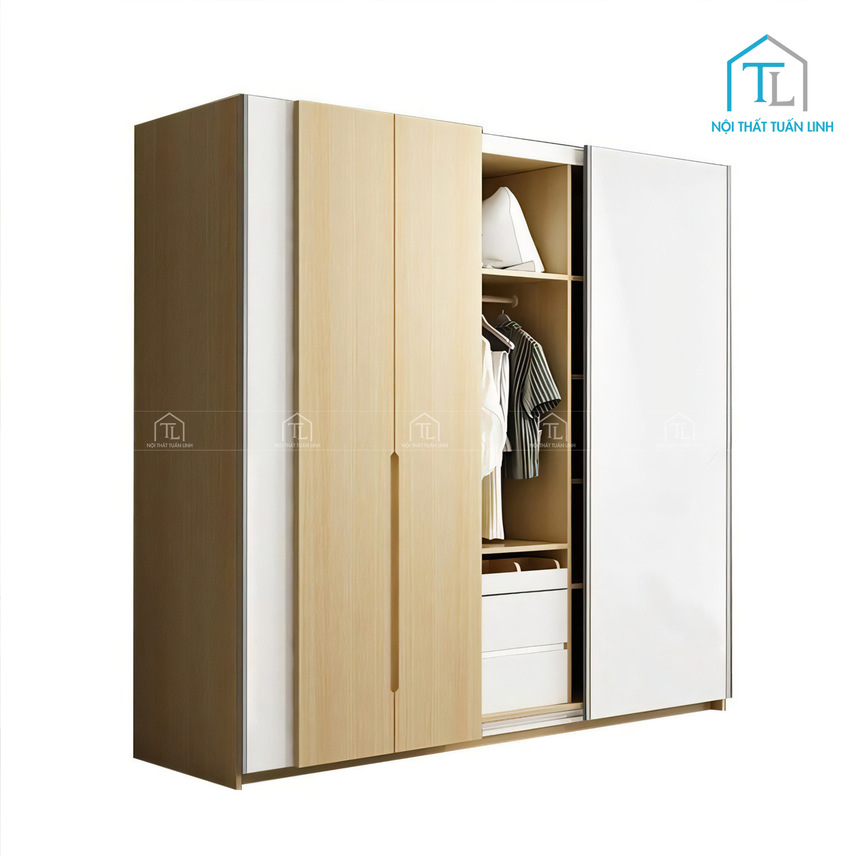Cánh cửa lùa vận hành êm ái