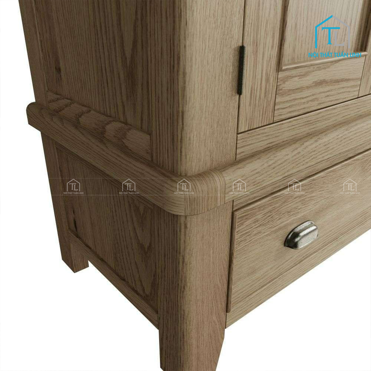Tủ gỗ sồi tự nhiên hoàn thiện tỉ mỉ
