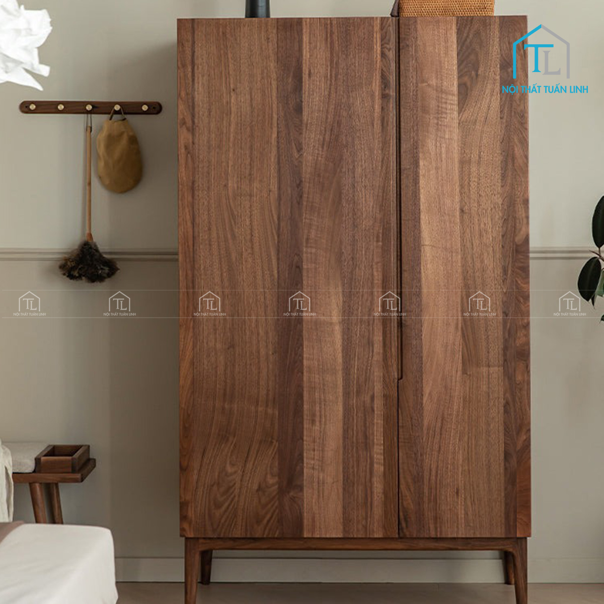 Tủ quần áo trong không gian phòng ngủ hiện đại