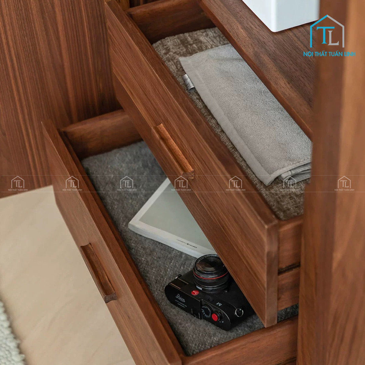 Ngăn kéo vận hành êm ái, tiện lợi khi sử dụng