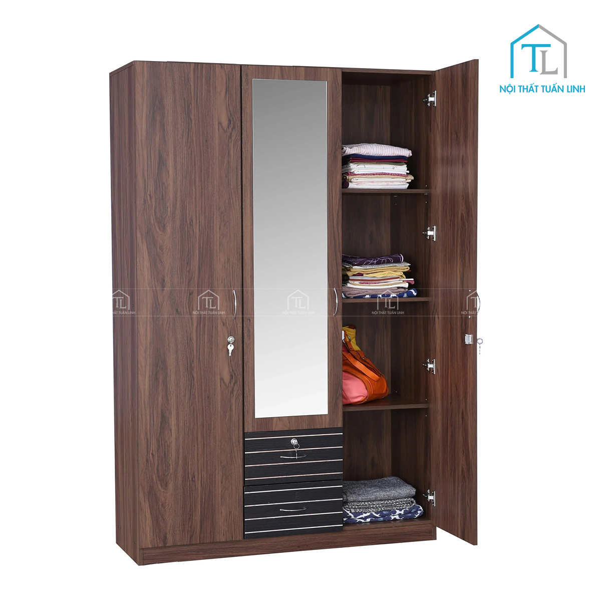 Thiết kế bố trí các ngăn kệ hợp lý, thông minh