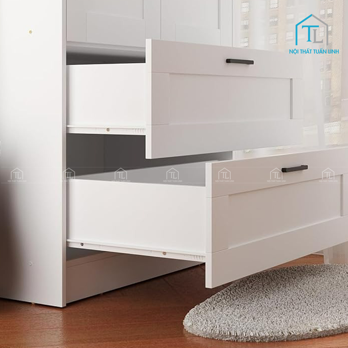 Ngăn kéo trượt êm, dễ sử dụng