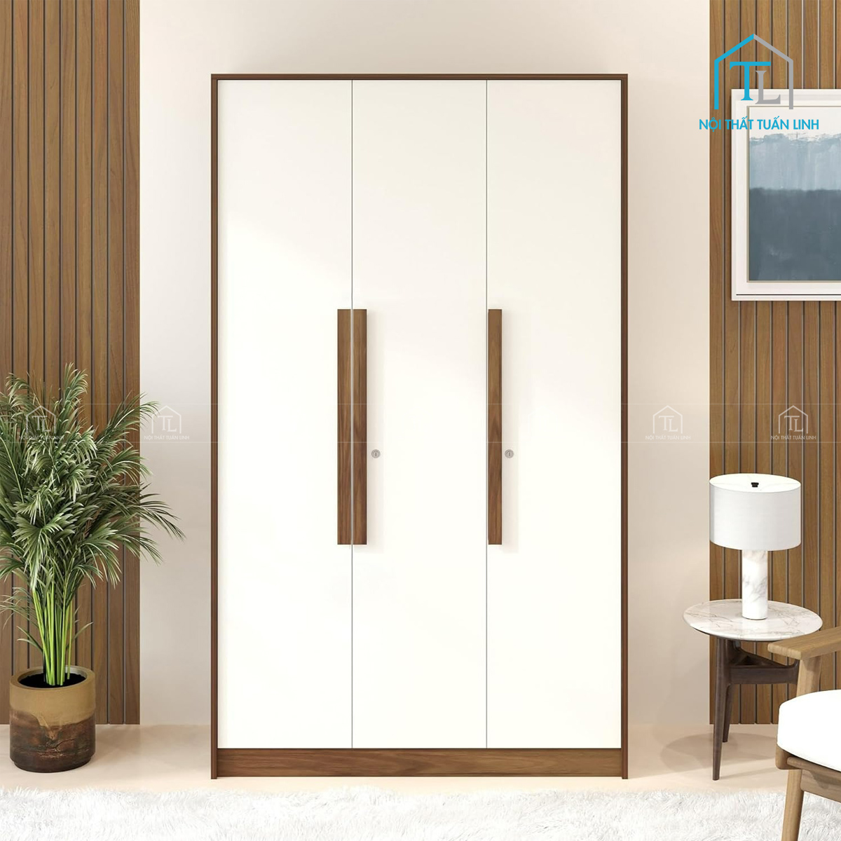 Tủ quần áo 3 cánh thiết kế hiện đại