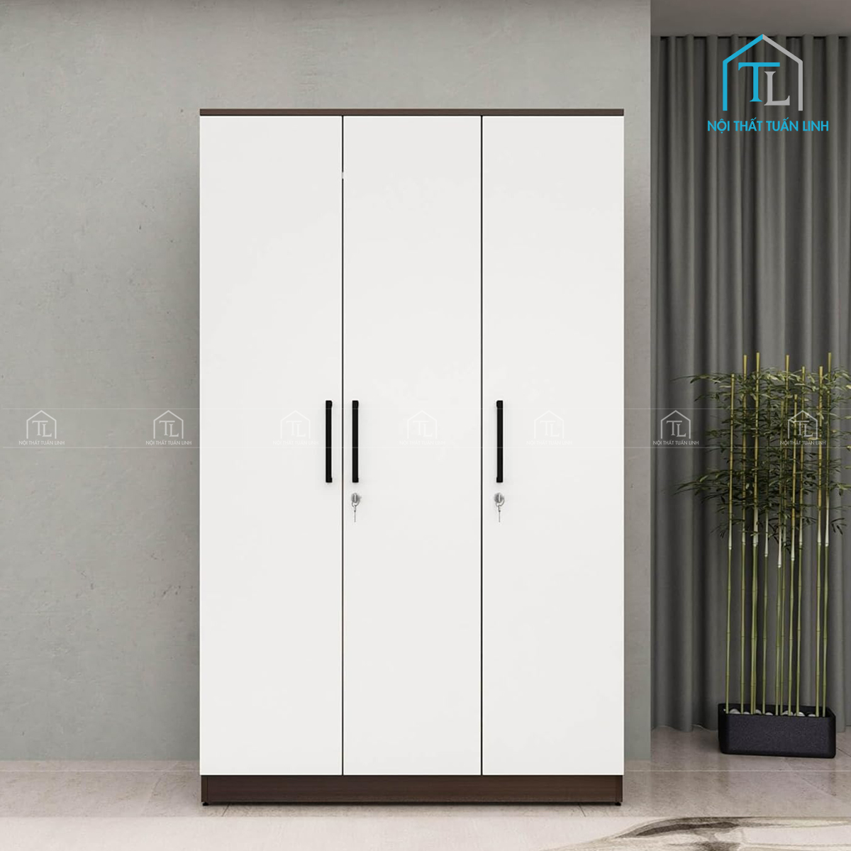 Tủ quần áo 3 cánh thiết kế hiện đại