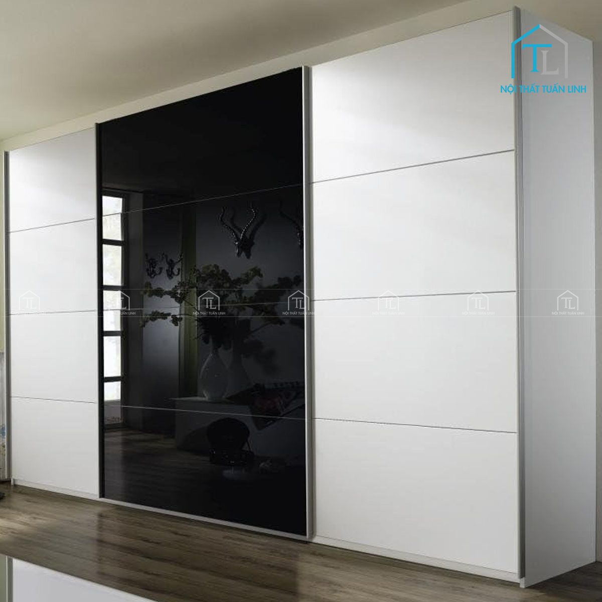 Tủ quần áo 3 cánh lùa thiết kế hiện đại, sang trọng