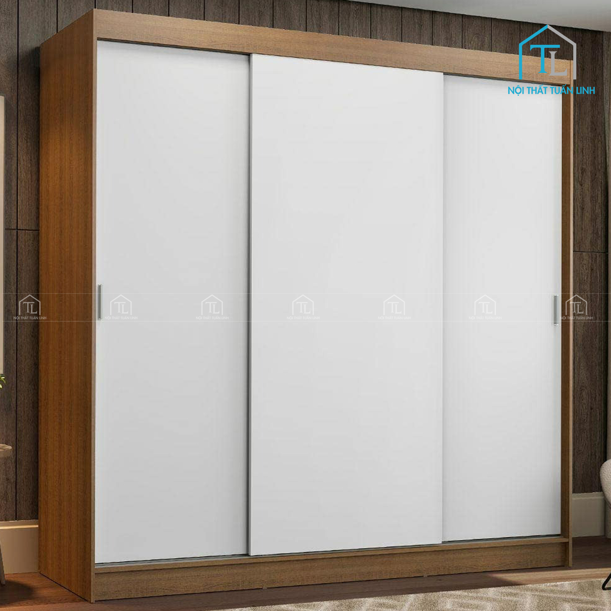 Tủ quần áo 3 cánh lùa thiết kế hiện đại
