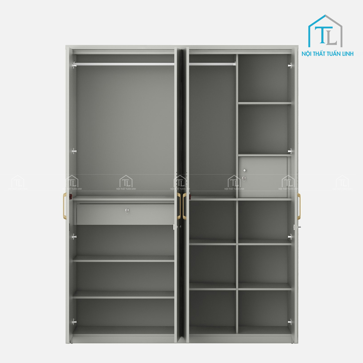 Chất liệu gỗ MDF phủ Melamine bền đẹp, dễ vệ sinh