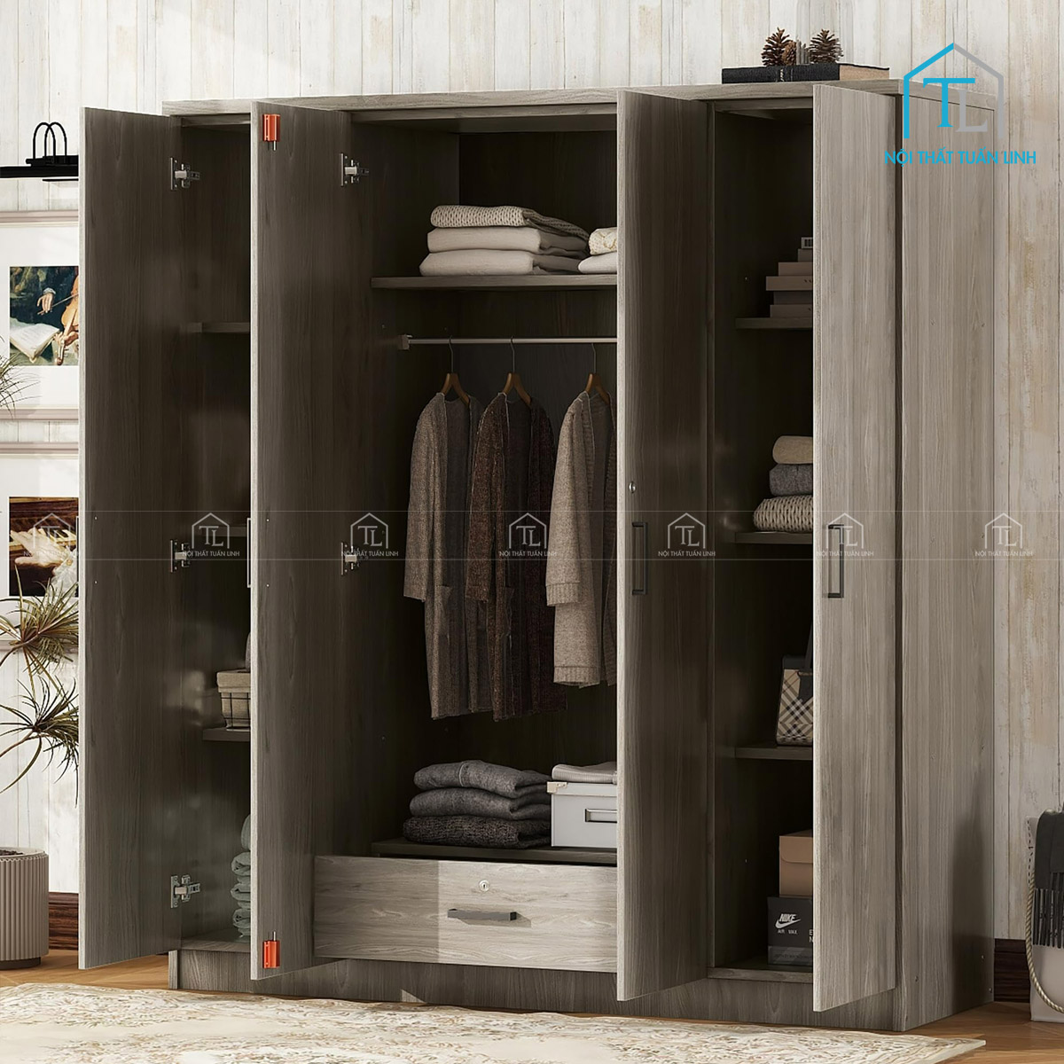 Gỗ MDF phủ melamine bền đẹp, dễ vệ sinh
