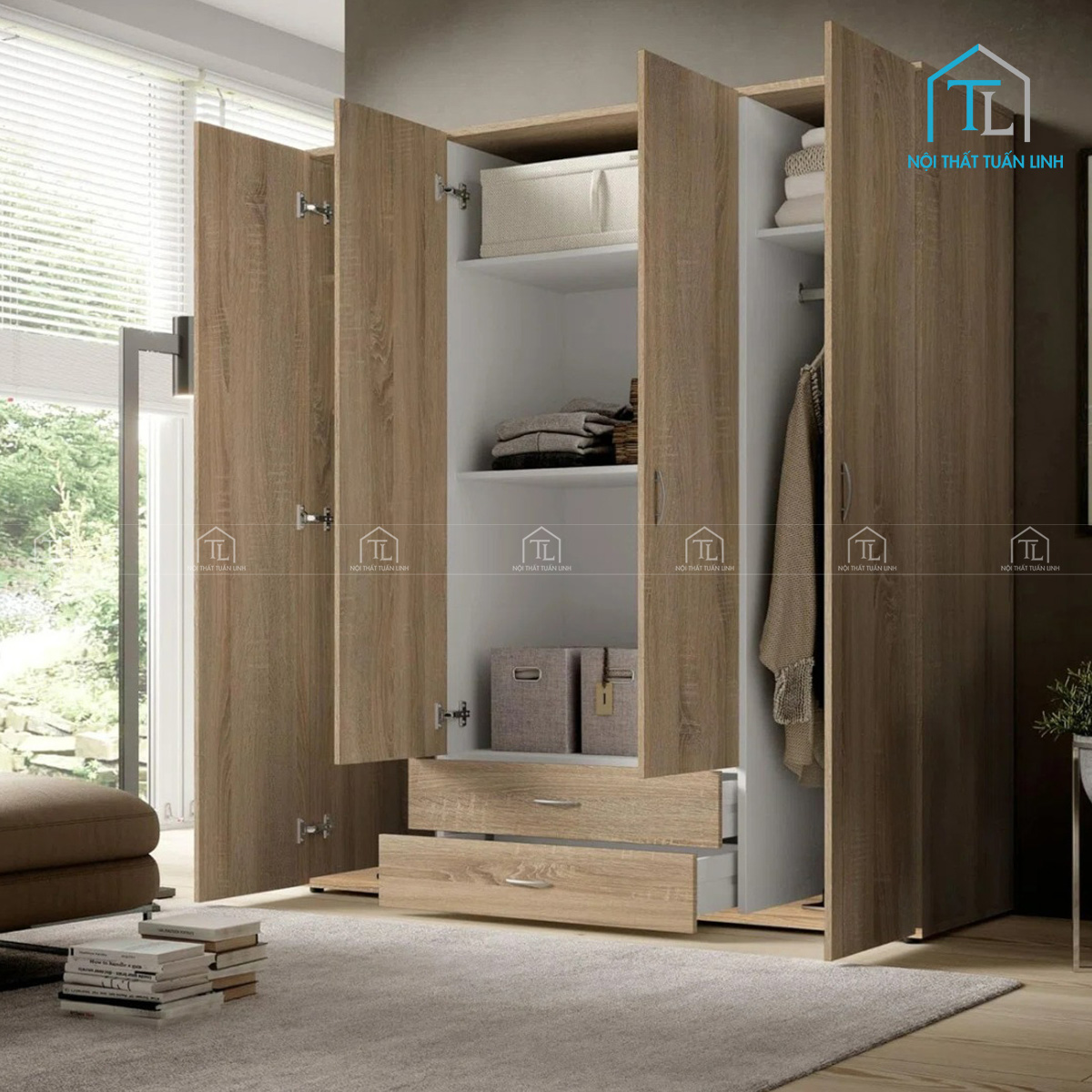 Gam màu nâu óc chó sang trọng, dễ phối nội thất
