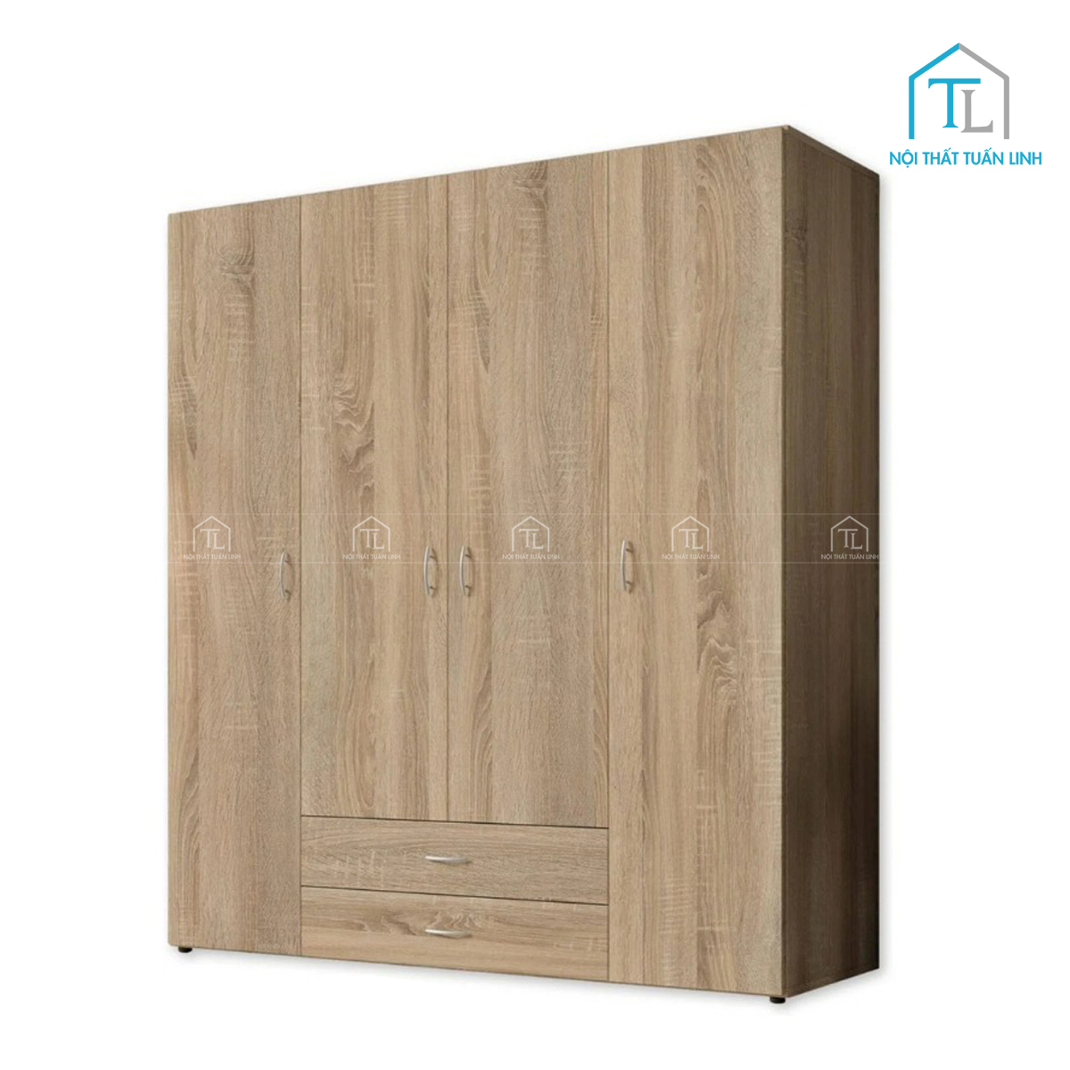 Chất liệu gỗ MDF phủ melamine bền đẹp, dễ vệ sinh