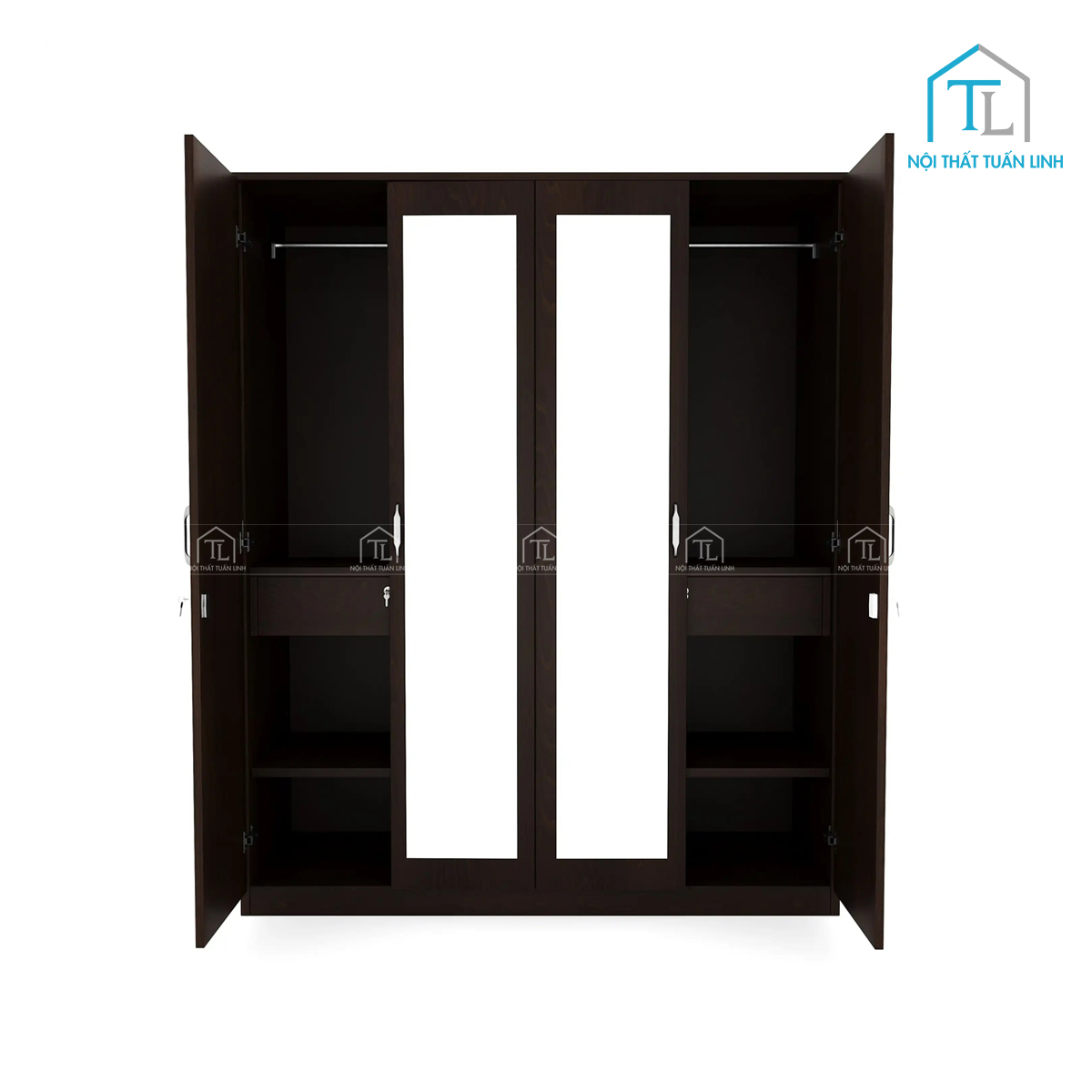 Thanh treo quần áo chắc chắn, dễ sử dụng