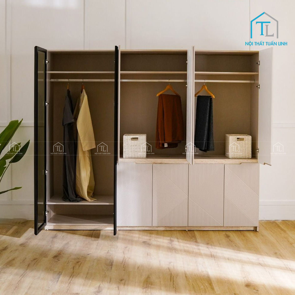Chất liệu MDF phủ Melamine bền đẹp, dễ vệ sinh