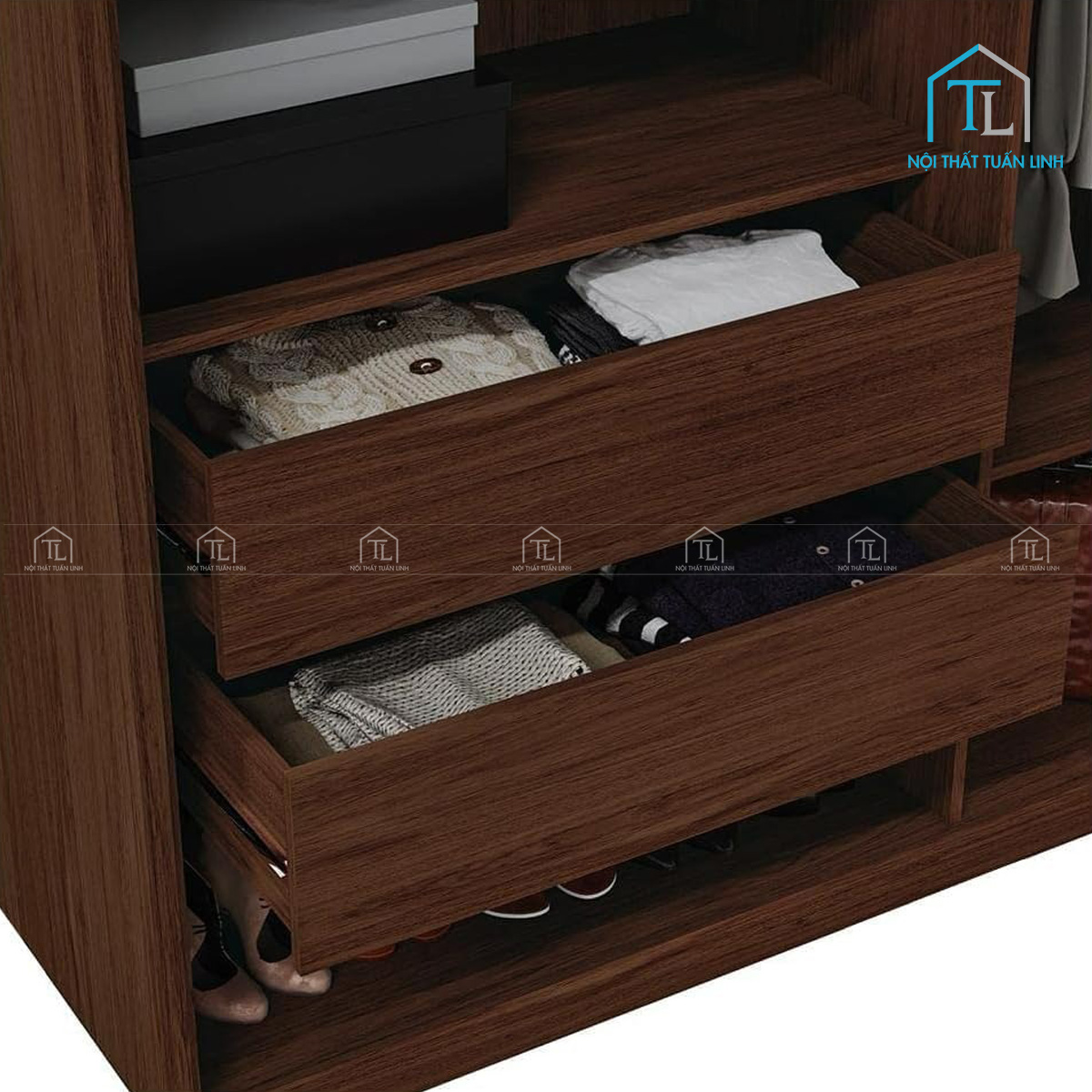 Ngăn kéo tiện lợi, dễ dàng sắp xếp đồ dùng cá nhân