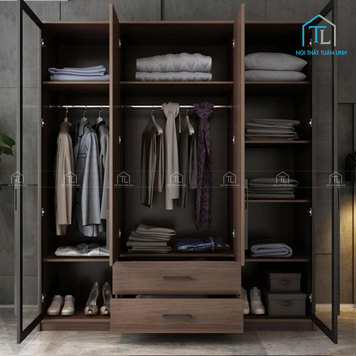 Thiết kế bố trí các ngăn kệ hợp lý