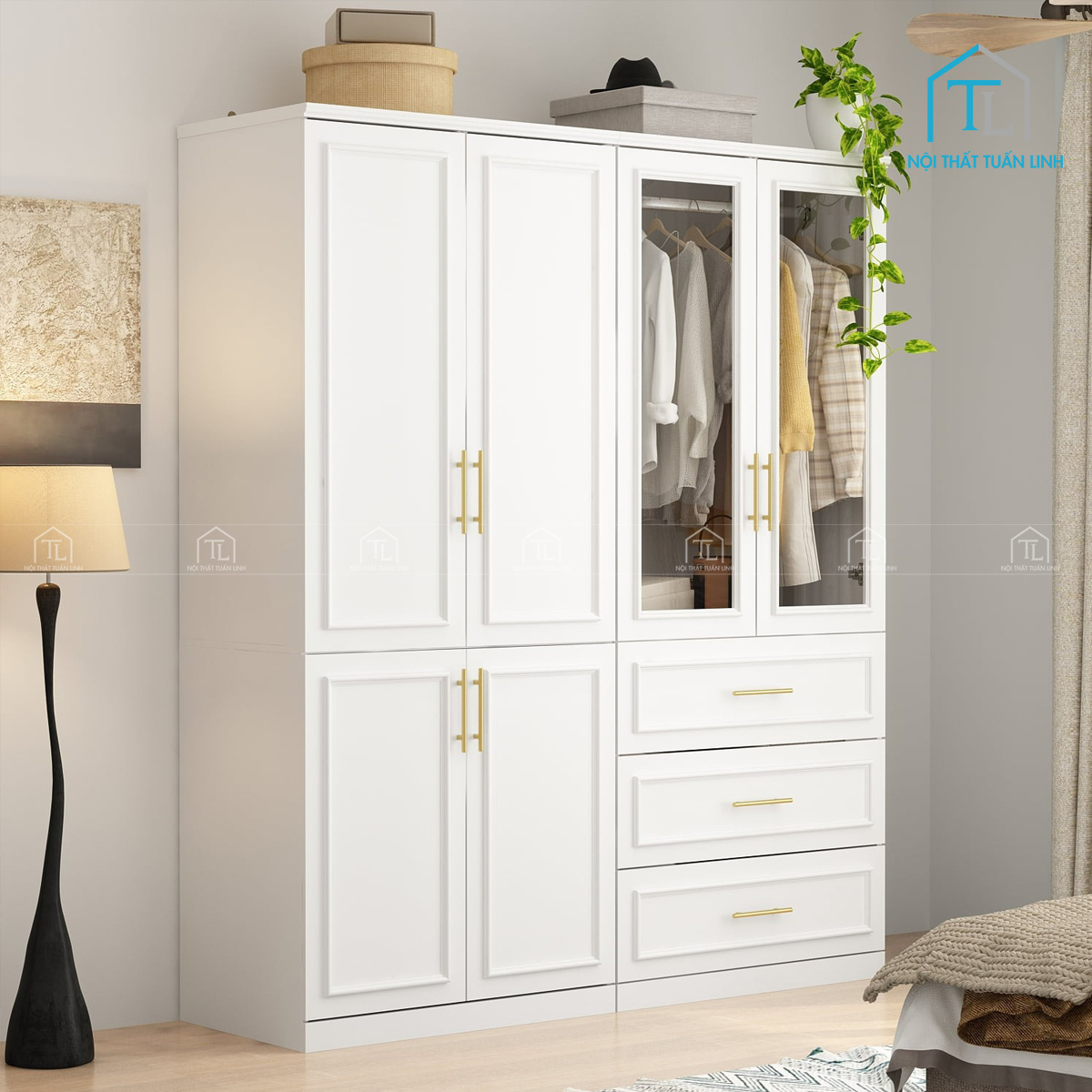 Phù hợp phòng ngủ chung cư và nhà phố hiện đại