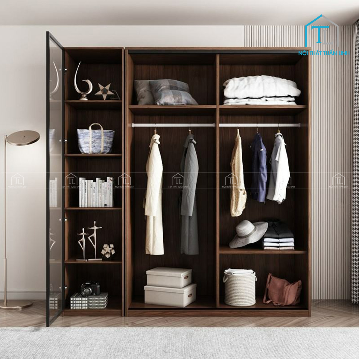 Gỗ công nghiệp MDF phủ vân gỗ bền đẹp, dễ vệ sinh