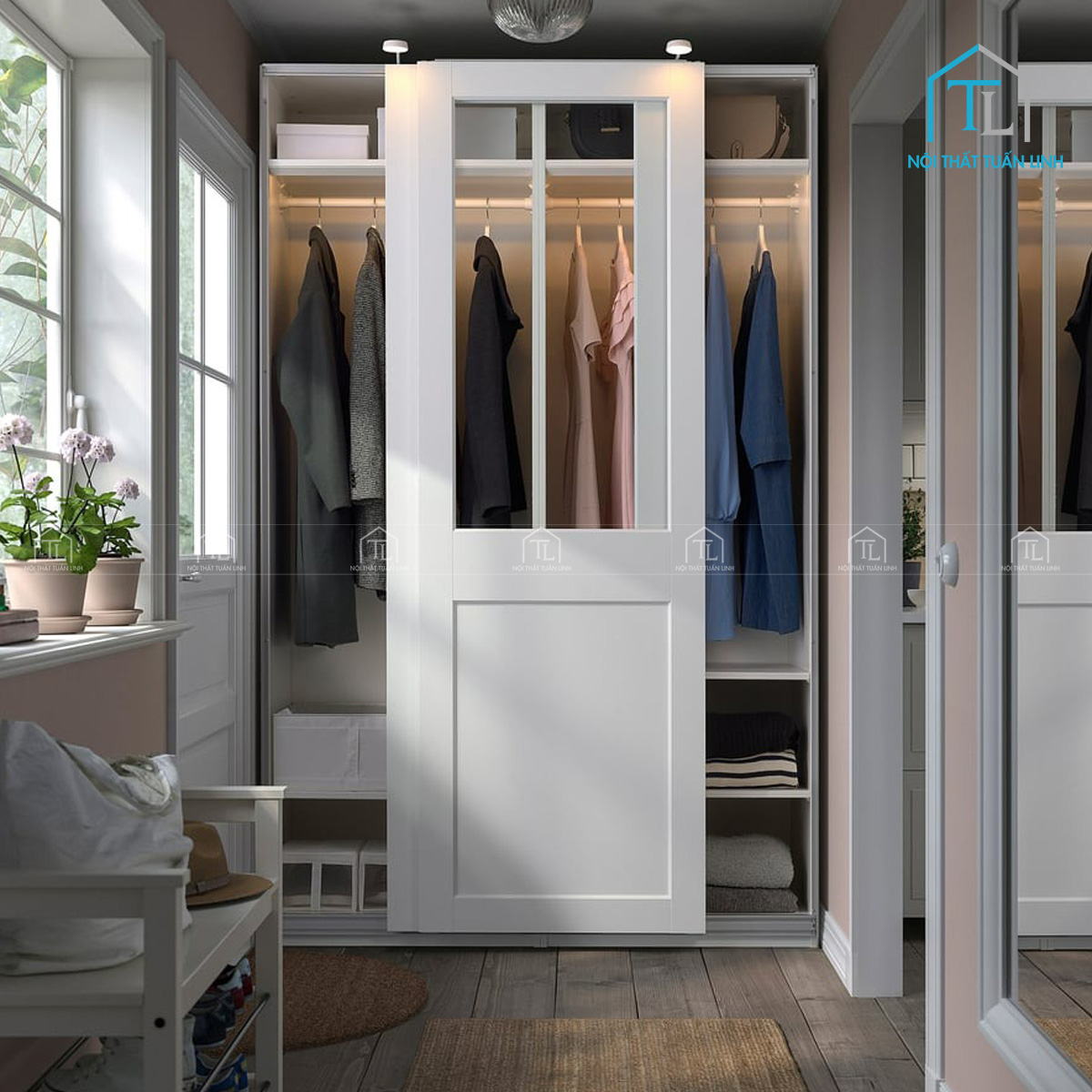 Cánh kính trong suốt, tạo cảm giác thoáng đãng