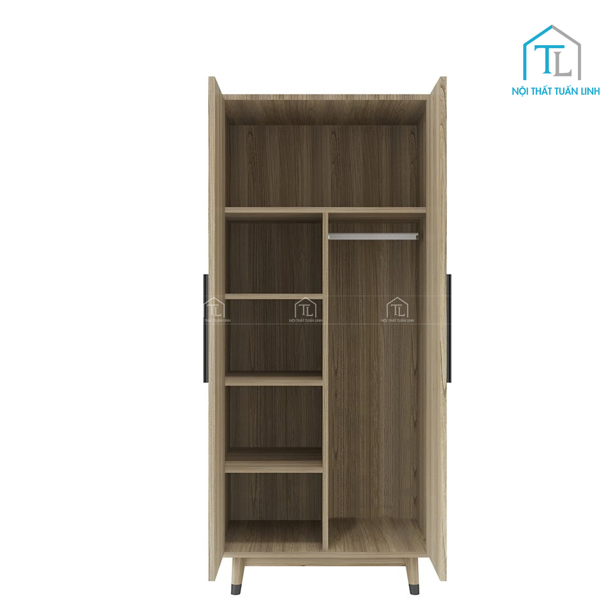 Thanh treo quần áo chắc chắn, phù hợp treo đồ dài