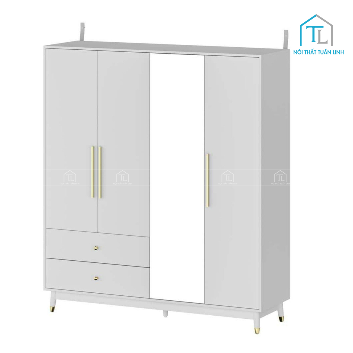 Cánh tủ tích hợp gương soi toàn thân, tiện lợi cho sinh hoạt hằng ngày