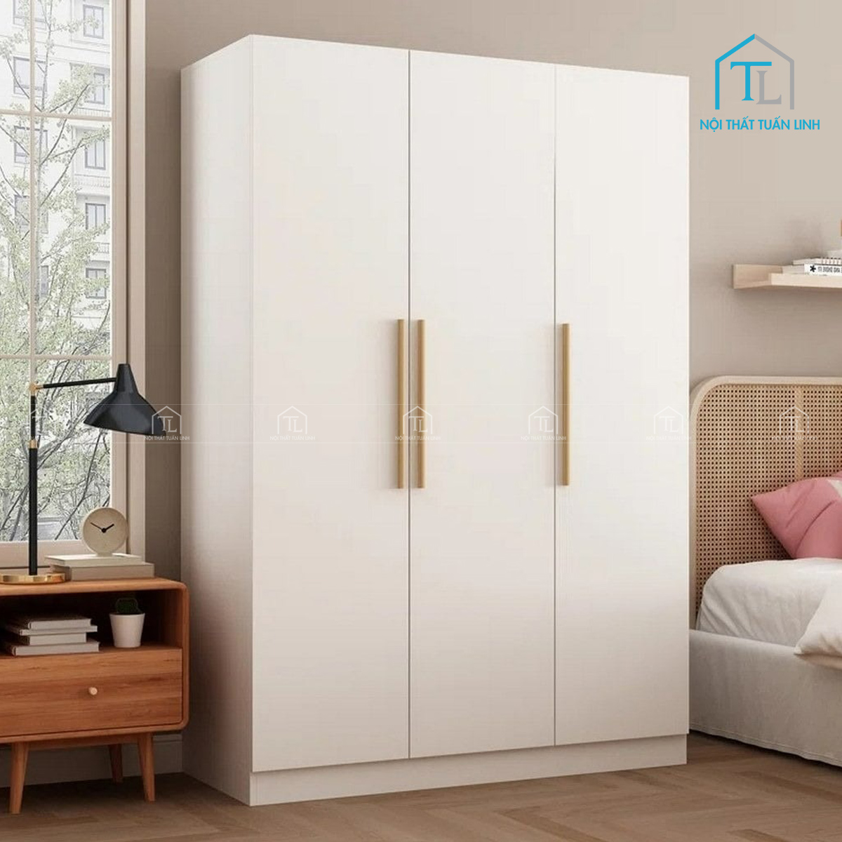 Thiết kế gọn gàng, phù hợp phòng ngủ nhỏ