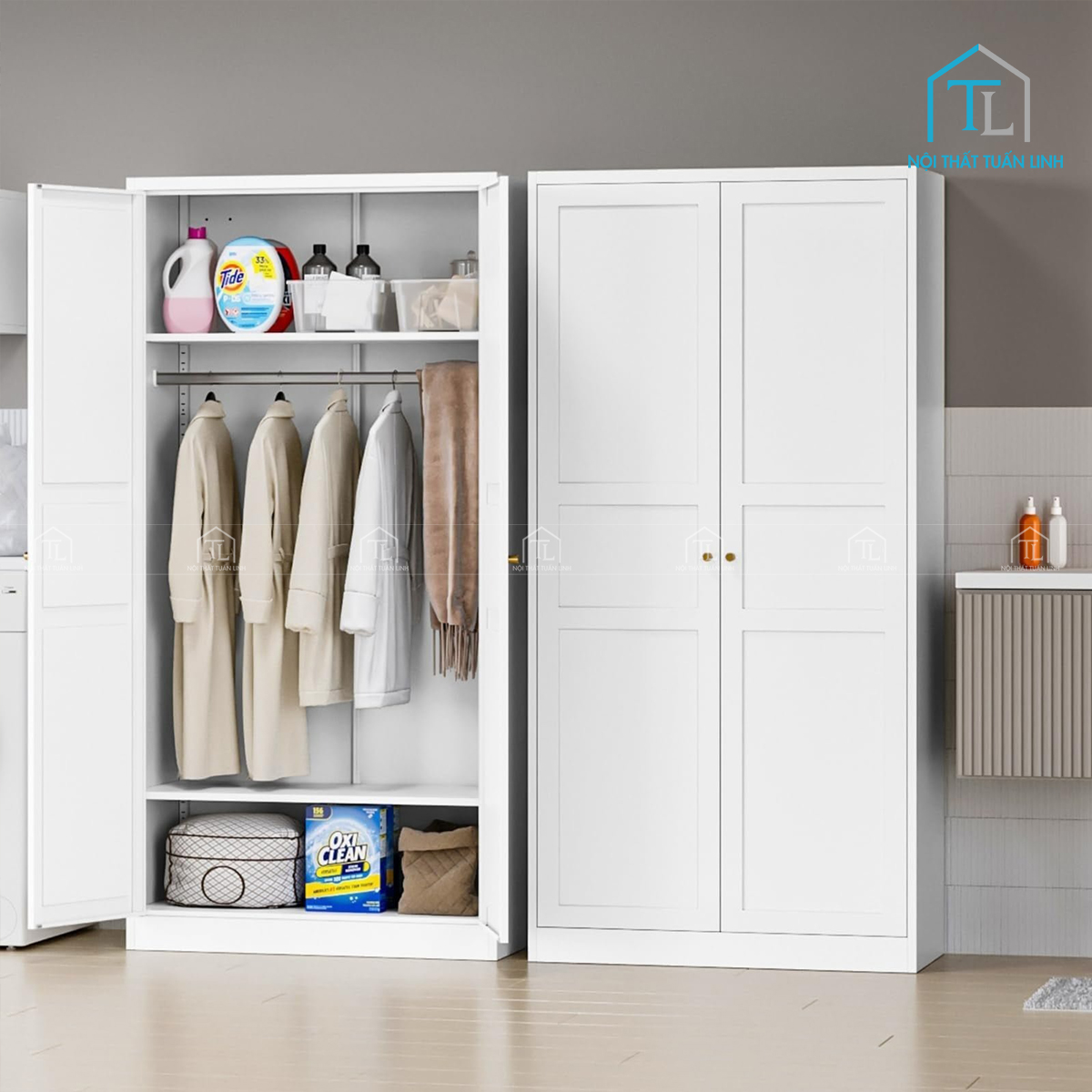 Thiết kế tủ cao gọn, hiện đại và chắc chắn